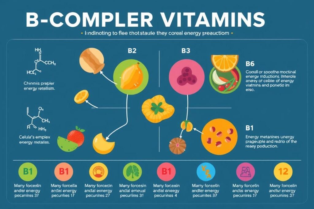 santé&forme Les-differentes-vitamines-du-groupe-B-essentielles-a-la-production-denergie-1024x683 Comment les vitamines rechargent nos batteries