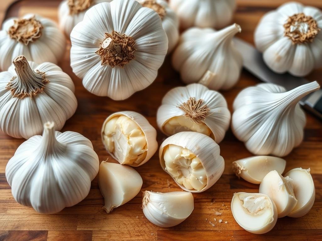 santé&forme Gousses-dail-fraiches-et-ecrasees-riches-en-composes-soufres-benefiques Aliments clefs pour faire baisser votre tension artérielle
