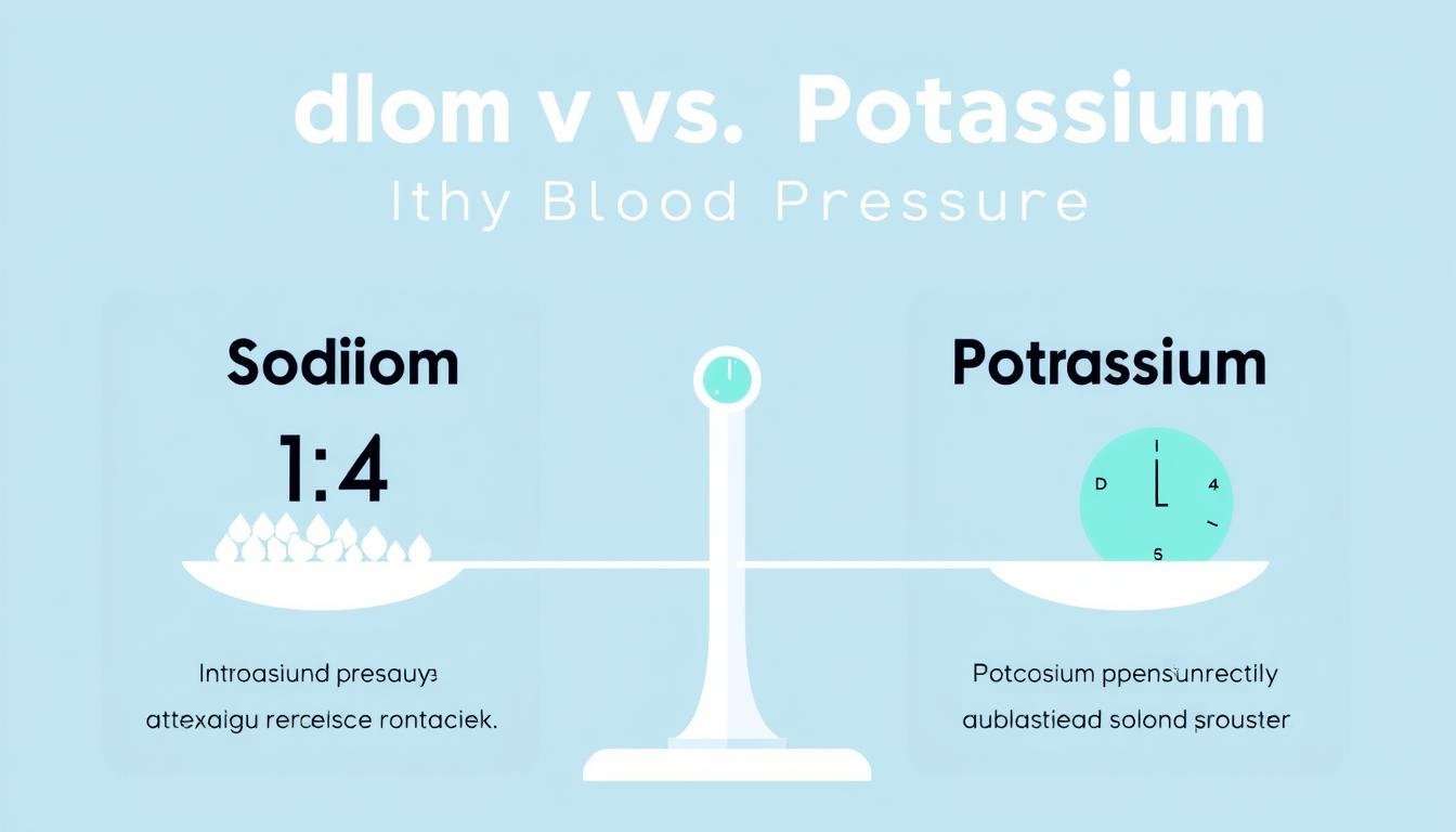 Graphique montrant l'équilibre entre sodium et potassium pour une tension artérielle saine