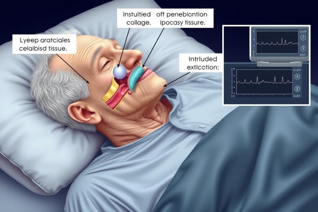 santé&forme Illustration-de-lapnee-du-sommeil-chez-une-personne-agee-probleme-frequent-affectant-le-1024x683 Sommeil et âge : Pourquoi dormir devient plus difficile en vieillissant