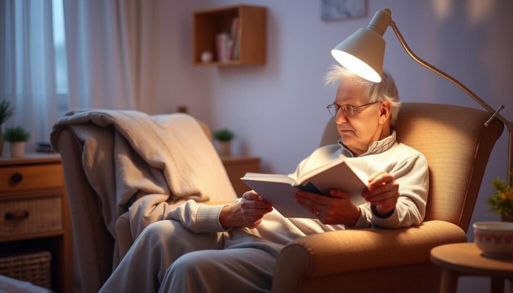santé&forme Personne-agee-pratiquant-une-routine-relaxante-avant-le-coucher-pour-ameliorer-son-sommeil-et-1024x585 Sommeil et âge : Pourquoi dormir devient plus difficile en vieillissant