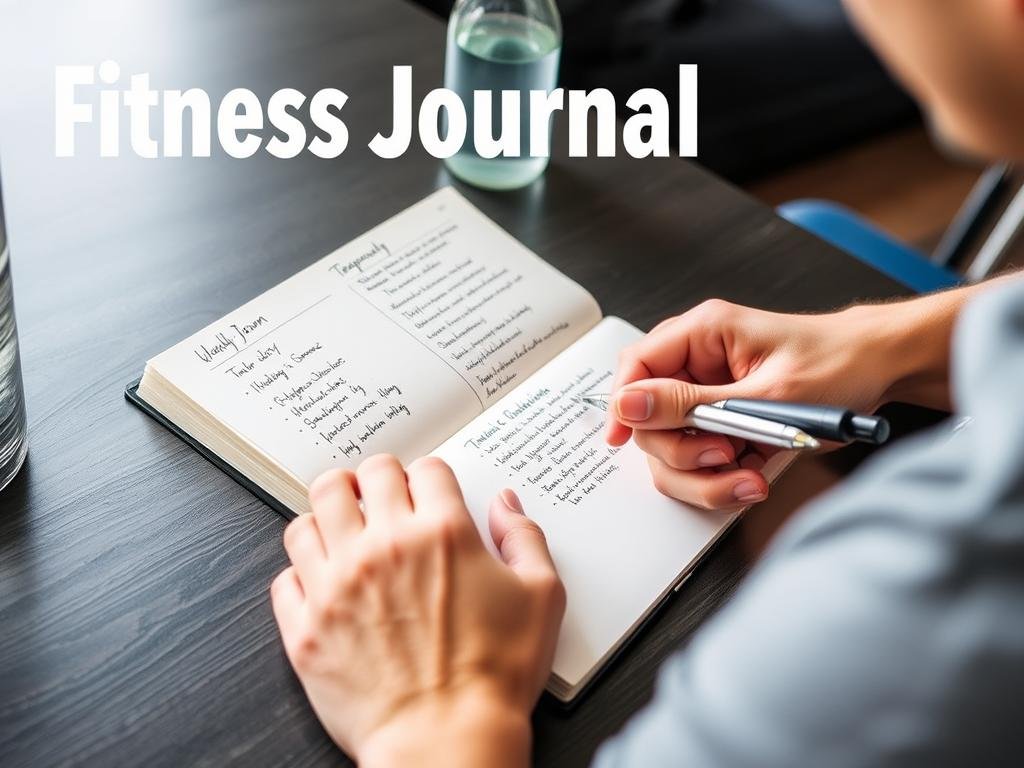 santé&forme Personne-notant-sa-progression-dexercices-simples-pour-debutants-dans-un-carnet 20 exercices simples pour débutants que tout le monde peut réussir