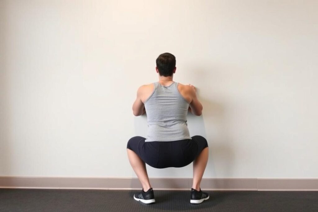 santé&forme Personne-realisant-un-squat-mural-exercice-simple-pour-debutants-1024x683 20 exercices simples pour débutants que tout le monde peut réussir