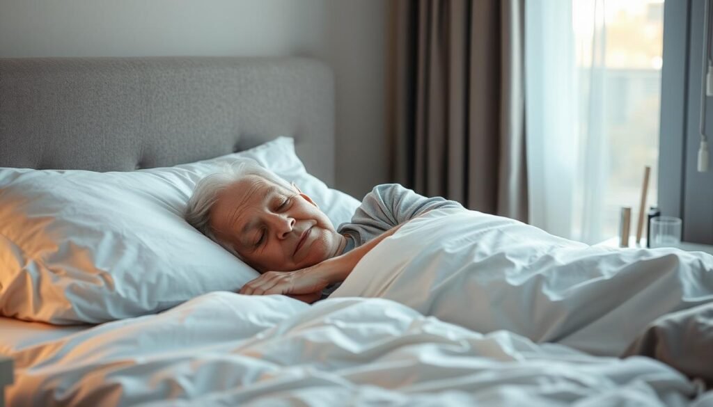 santé&forme Senior-profitant-dun-sommeil-paisible-grace-a-ladaptation-de-ses-habitudes-aux-changements-1024x585 Sommeil et âge : Pourquoi dormir devient plus difficile en vieillissant