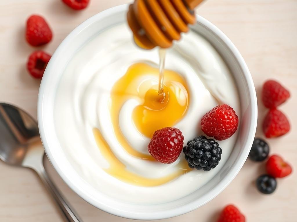 santé&forme Yaourt-nature-dans-un-bol-avec-des-fruits-frais-riche-en-calcium-et-en-proteines Aliments clefs pour faire baisser votre tension artérielle