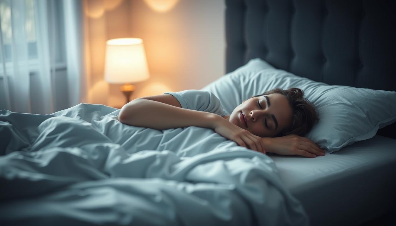 Personne dormant paisiblement après avoir trouvé une solution à ses ronflements