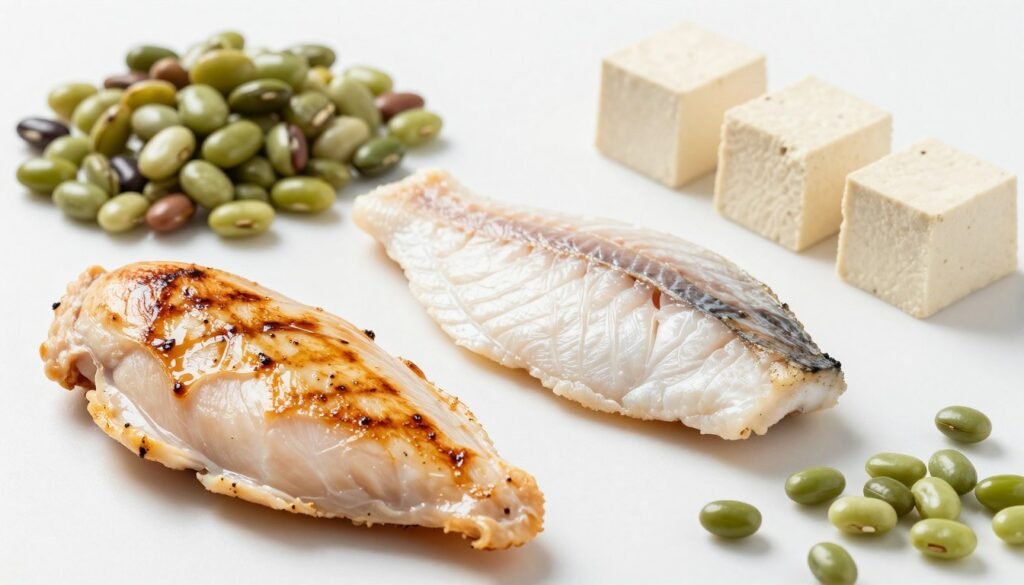 Assortiment-de-sources-de-proteines-maigres-saines-1024x585 Reflux acides et brûlures d'estomac : ces aliments vous aident