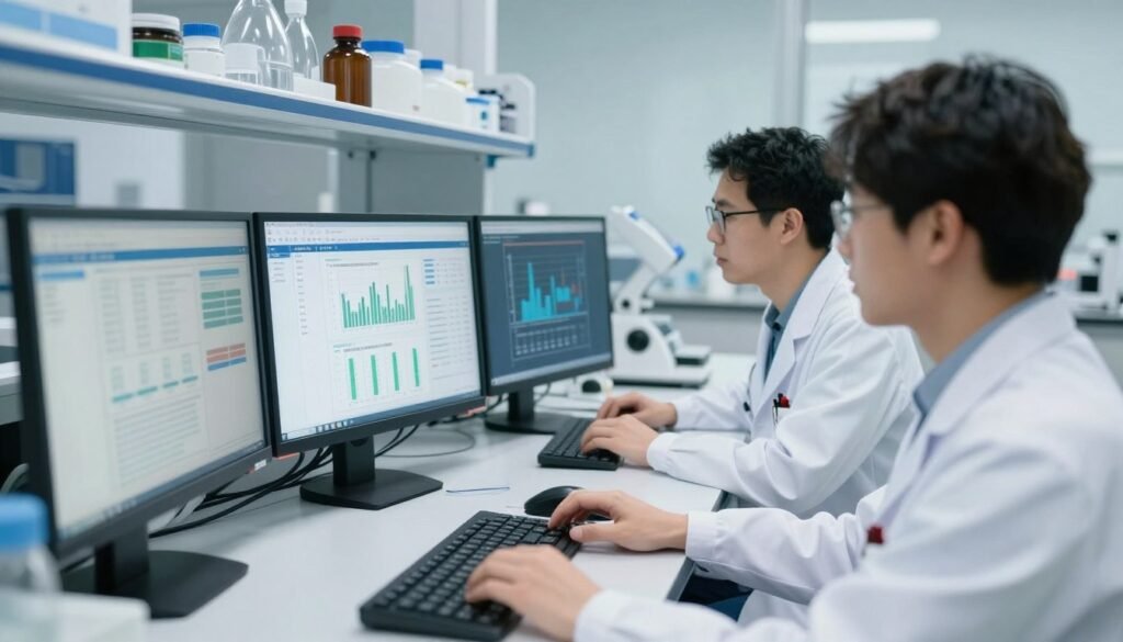 Chercheurs-analysant-des-donnees-de-sante-sur-des-ecrans-dordinateur-dans-un-laboratoire-1024x585 Faire 10 000 pas par jour : Une Nécessité pour Être en Bonne Santé