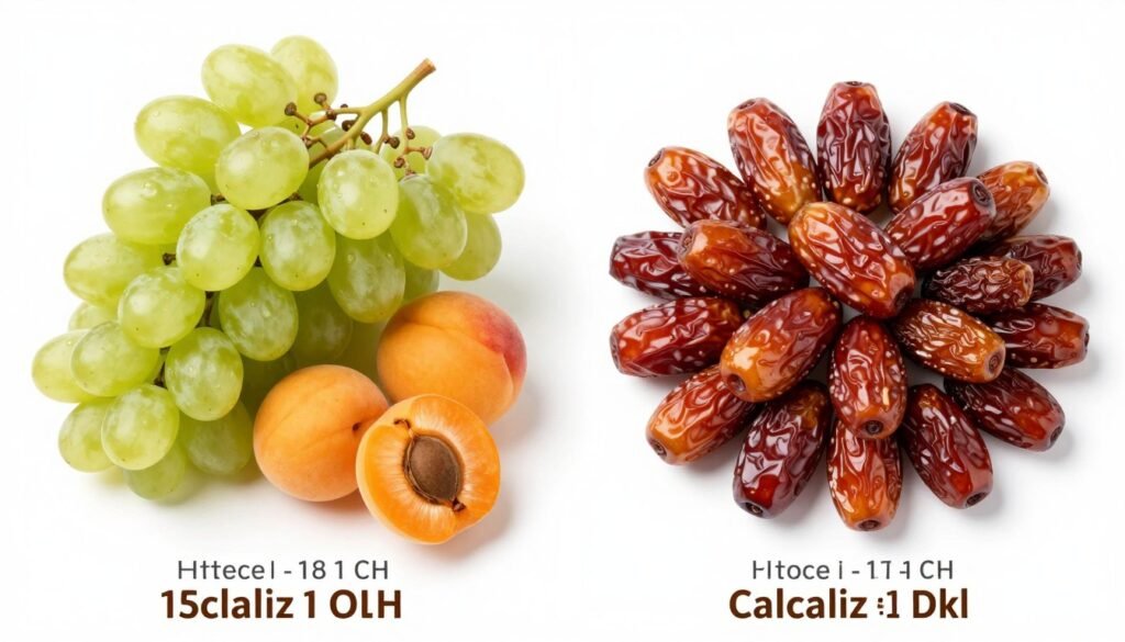 Comparison-of-fresh-fruits-versus-dried-fruits-showing-portion-sizes-and-calorie-differences-1024x585 10 Aliments Qui Font Grossir Sans Qu'on le Sache
