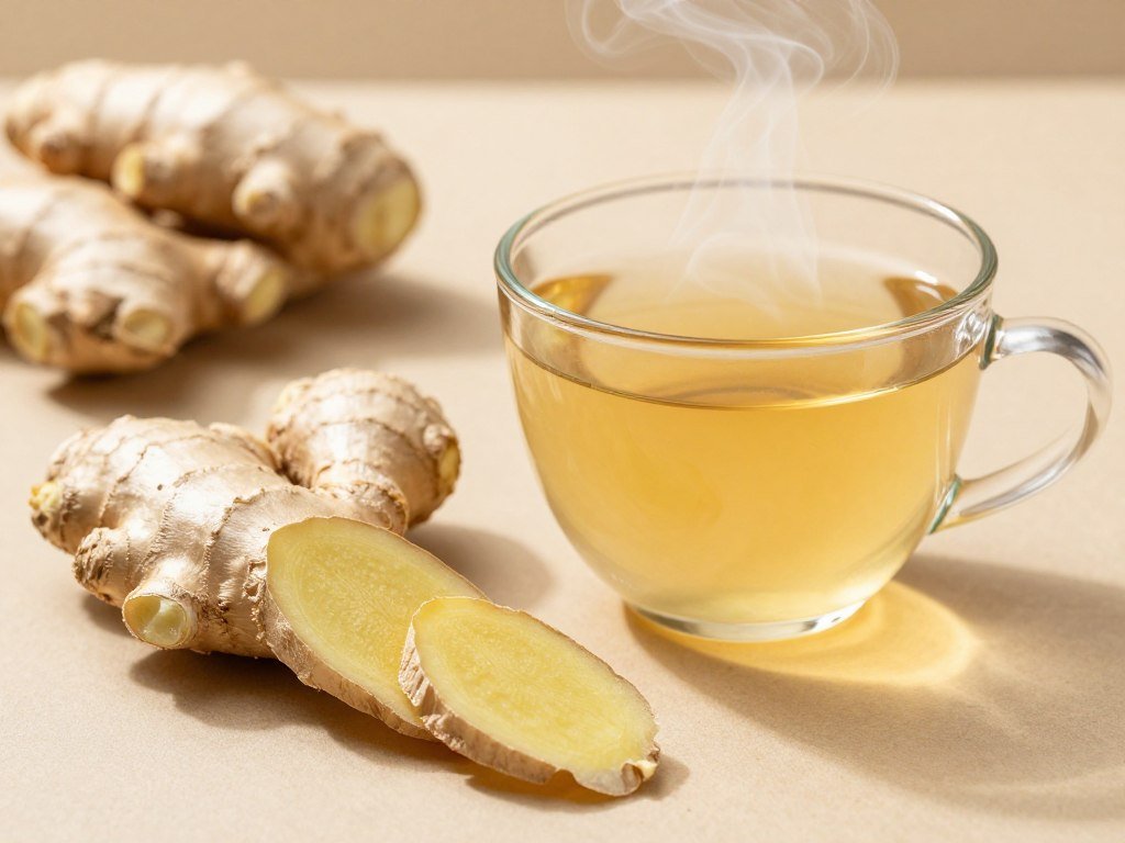 Racine-de-gingembre-frais-et-tisane-apaisante Reflux acides et brûlures d'estomac : ces aliments vous aident