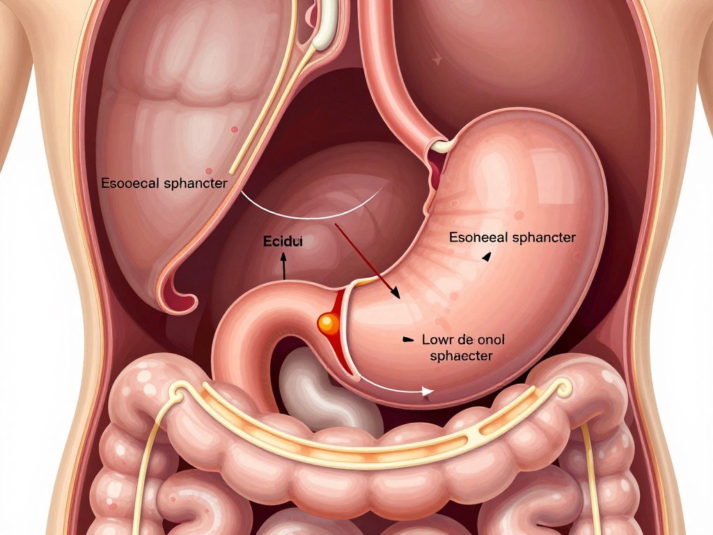 Schema-anatomique-montrant-le-mecanisme-du-reflux-gastrique-et-loesophage Reflux acides et brûlures d'estomac : ces aliments vous aident